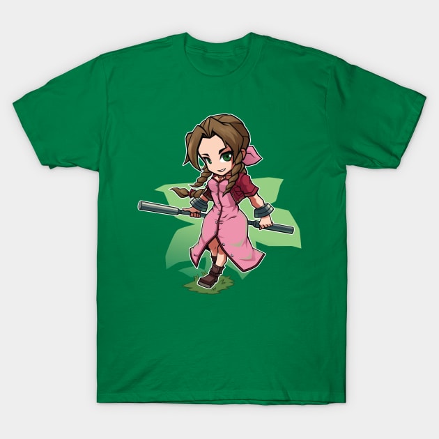 Aerith Gainsborough Chibi T-Shirt by Xar623